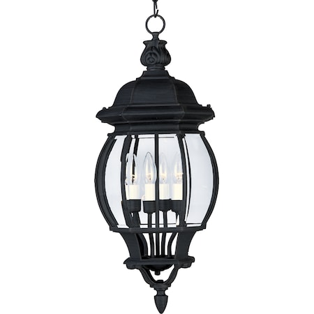 Maxim Lighting Crown Hill 4-Light 10" Wide Black Pendant Light 1039BK